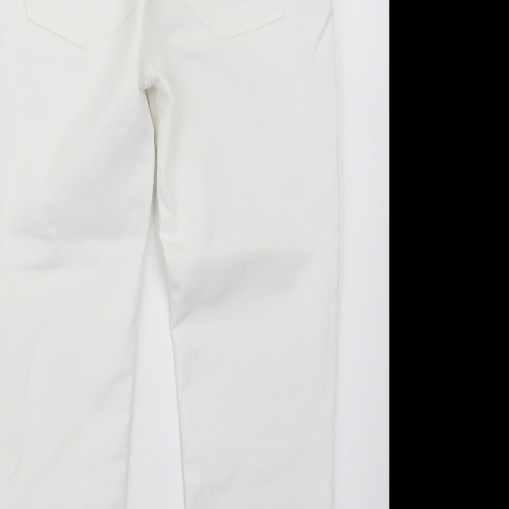 NEXT Womens White  Denim Cropped Jeans Size 10 L21.5 in