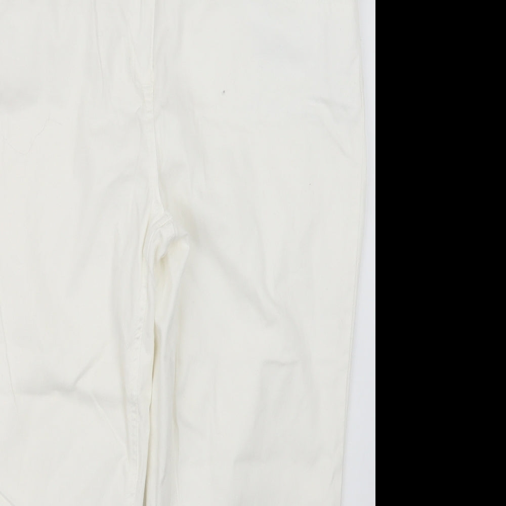 George Womens White  Denim Cropped Jeans Size 18 L23 in