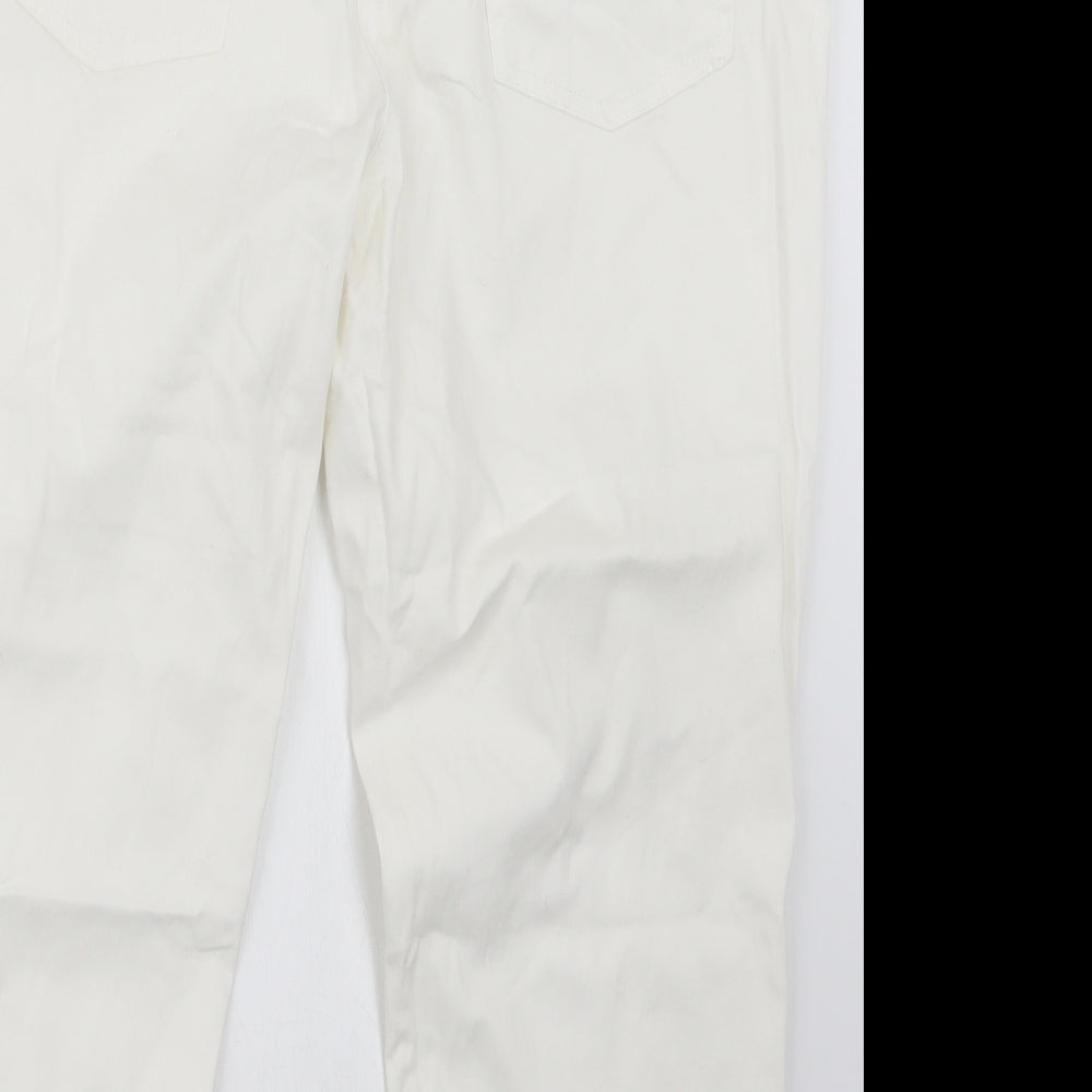 George Womens White  Denim Cropped Jeans Size 18 L23 in