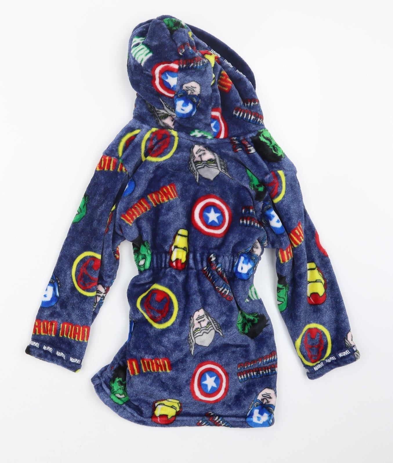 Matalan Boys Blue Geometric   Robe Size 5 Years  - Avengers