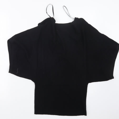 Matalan Womens Black  Knit Pullover Jumper Size 18