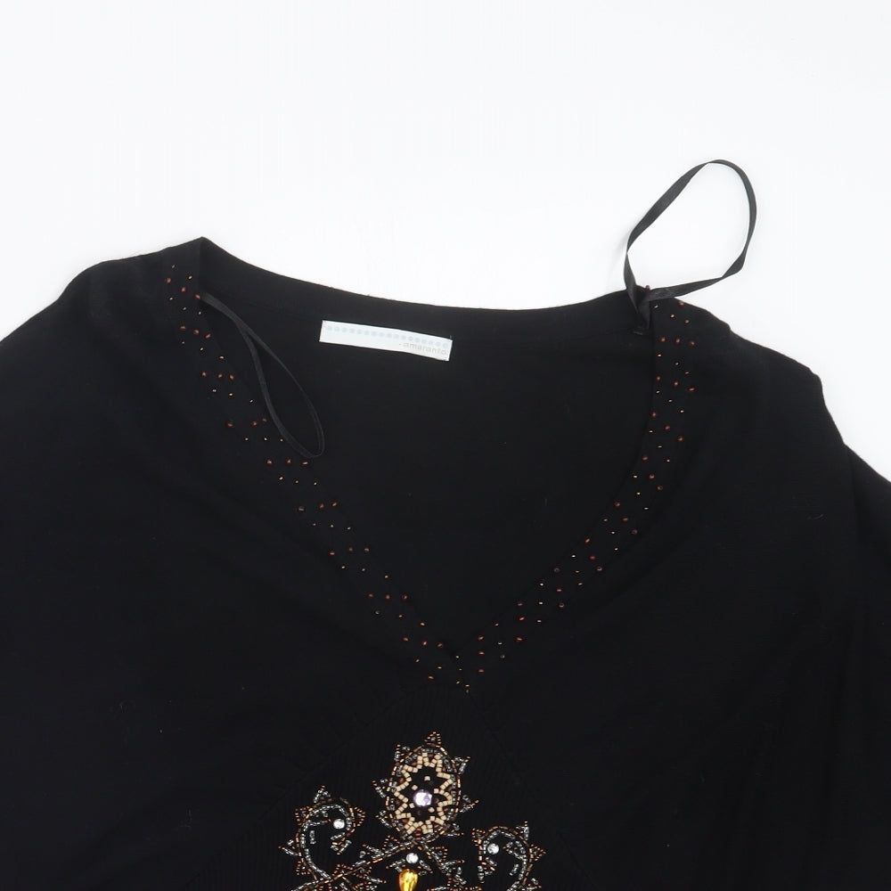 Matalan Womens Black  Knit Pullover Jumper Size 18