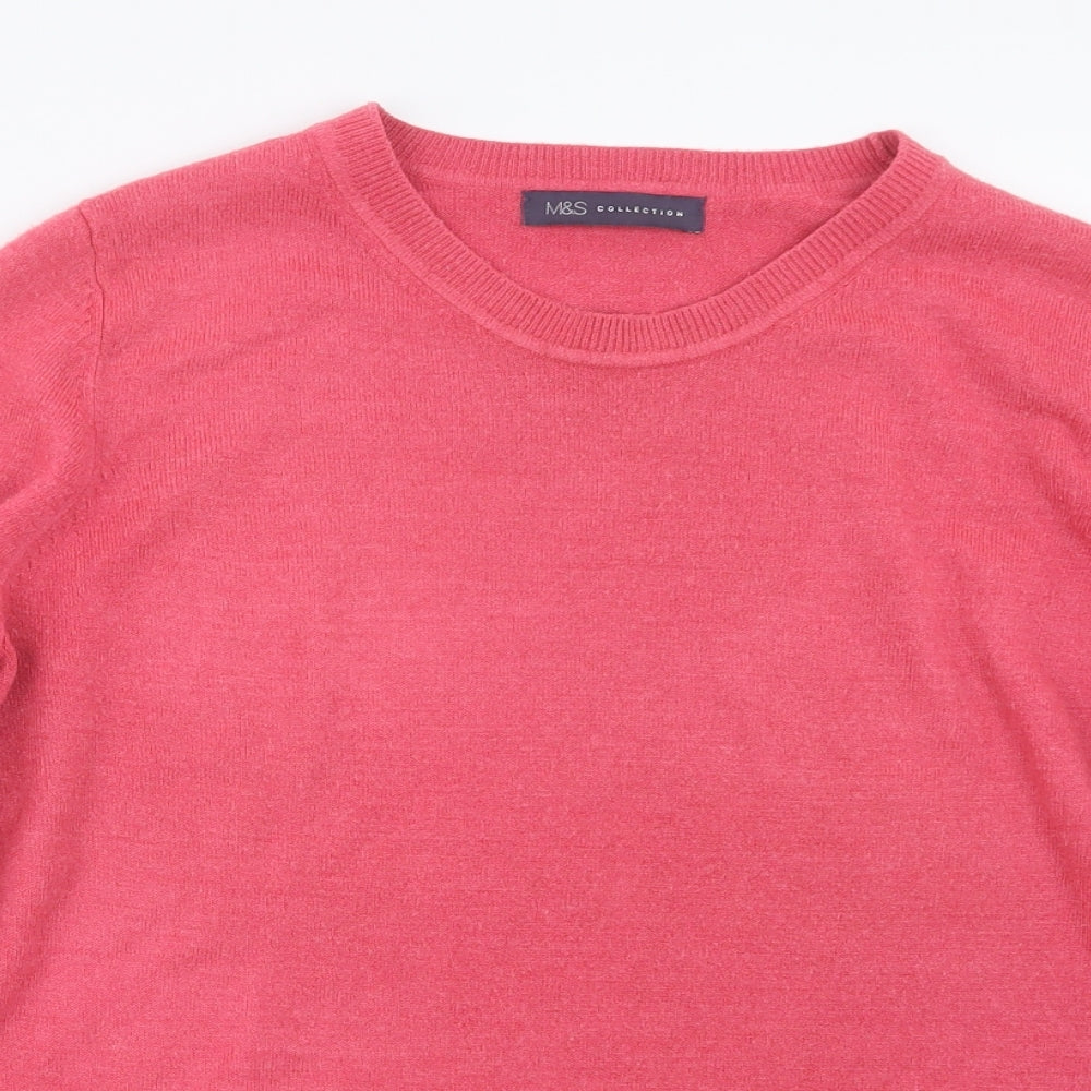 Marks and Spencer Womens Pink  Knit Pullover Jumper Size 14