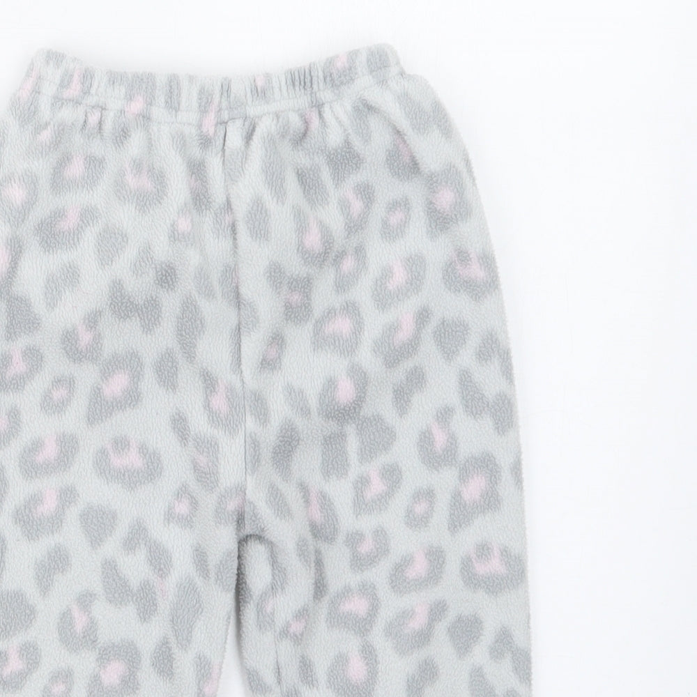 Jam Jam Girls Grey Animal Print  Capri Pyjama Set Size 2-3 Years