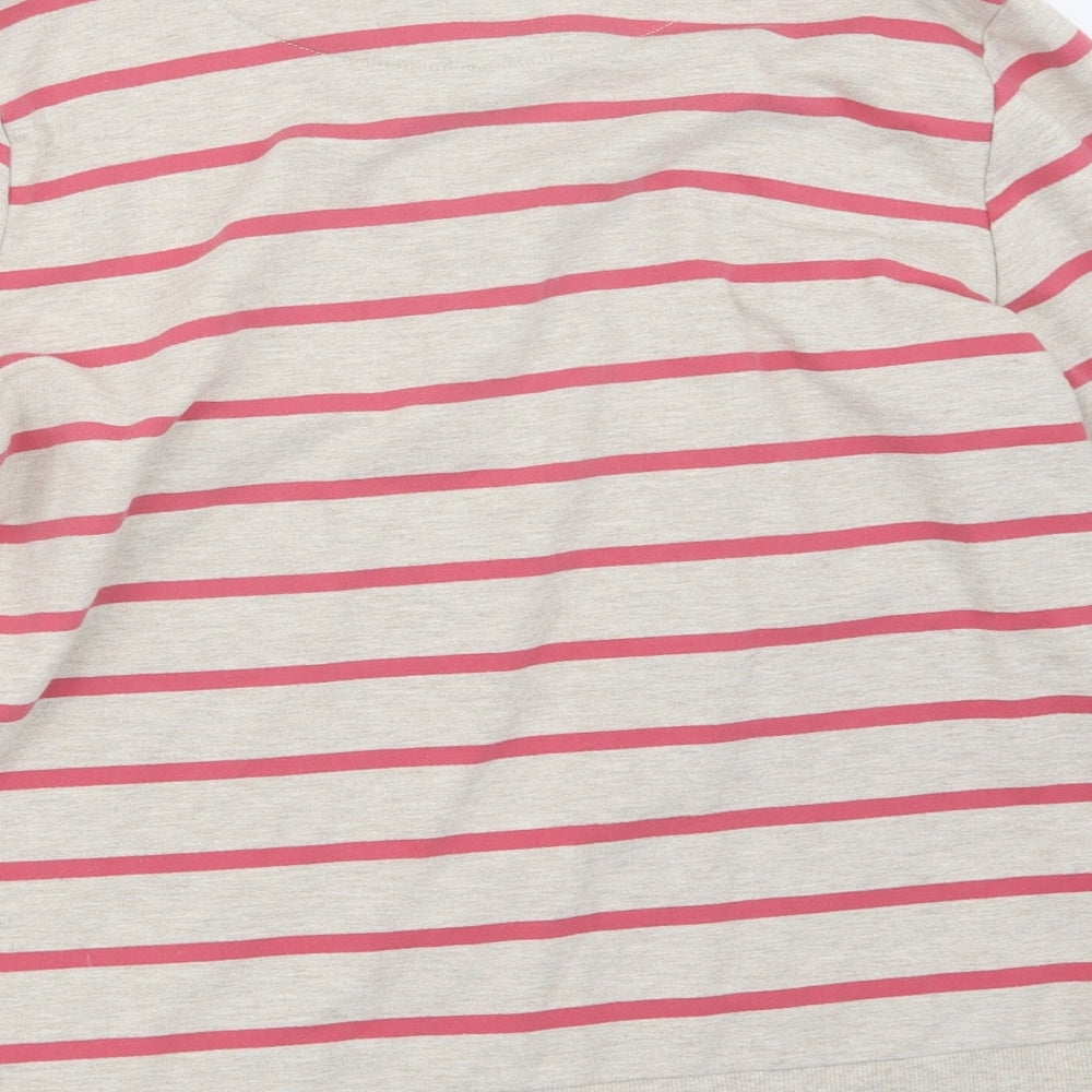 DASH Womens Pink Striped  Pullover Sweatshirt Size 14