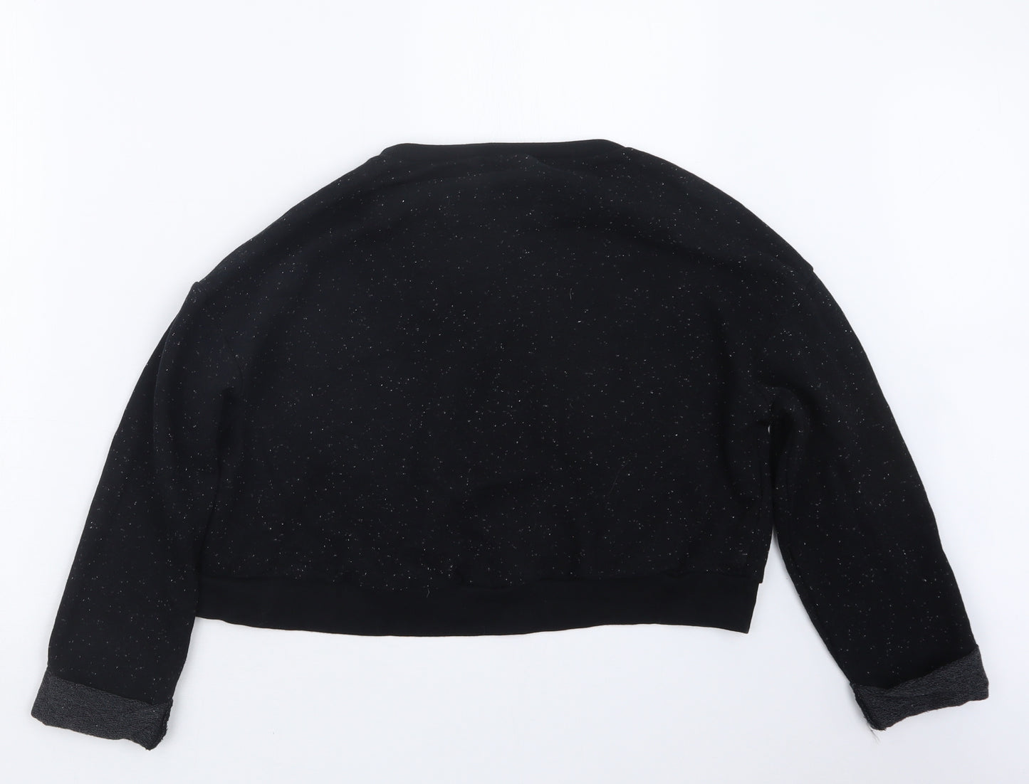 Topshop Womens Black   Pullover Jumper Size 14  - Cropped