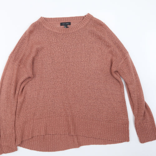 New Look Womens Pink  Knit Pullover Jumper Size L