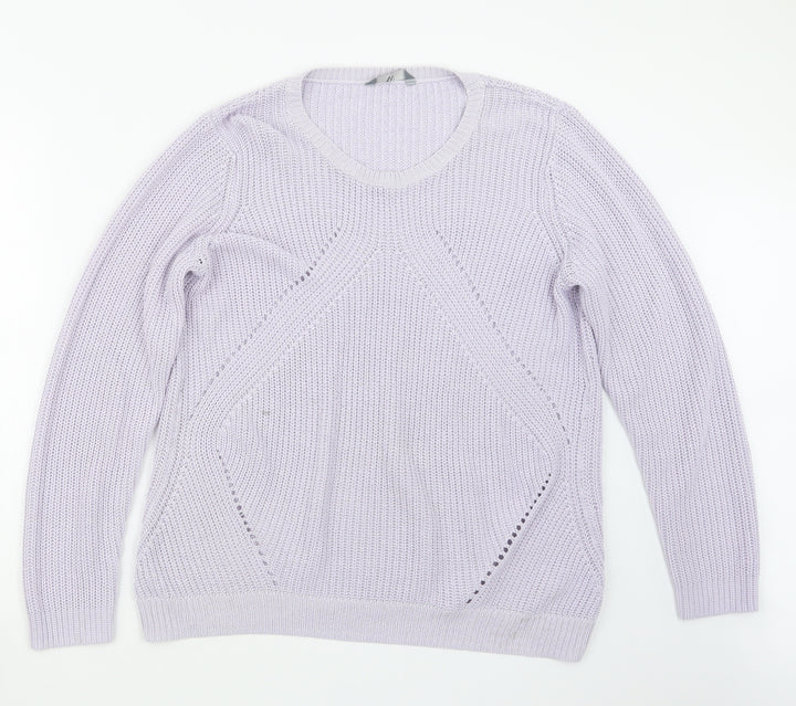 BHS Womens Purple  Knit Pullover Jumper Size 18