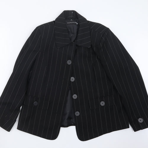 Wardrobe Womens Black Striped  Jacket  Size 16