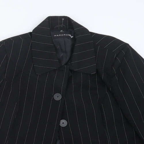 Wardrobe Womens Black Striped  Jacket  Size 16
