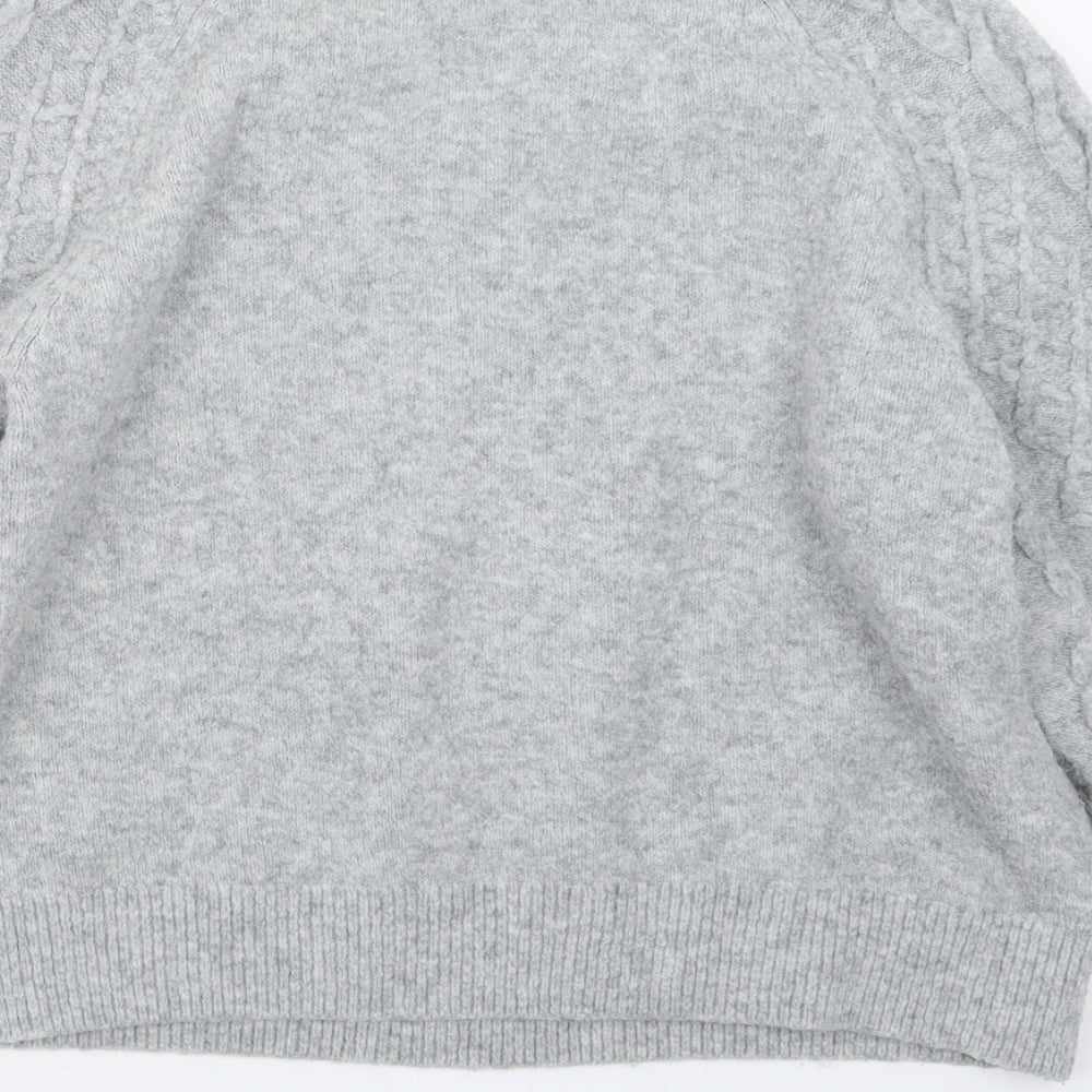 H&M Womens Grey  Knit Pullover Jumper Size XS