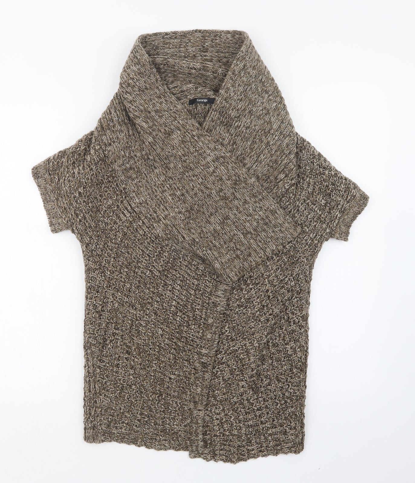 George Womens Brown  Knit Cardigan Jumper Size L
