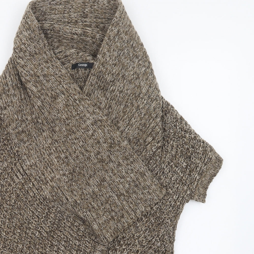 George Womens Brown  Knit Cardigan Jumper Size L
