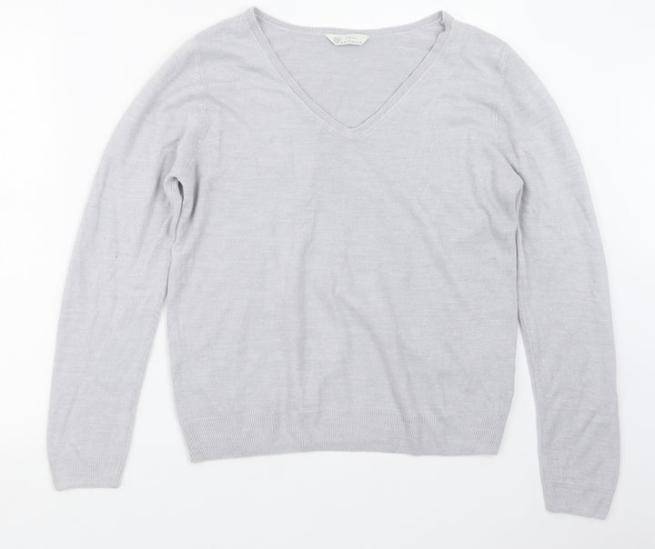 BHS Womens Grey Knit Pullover Jumper Size 16