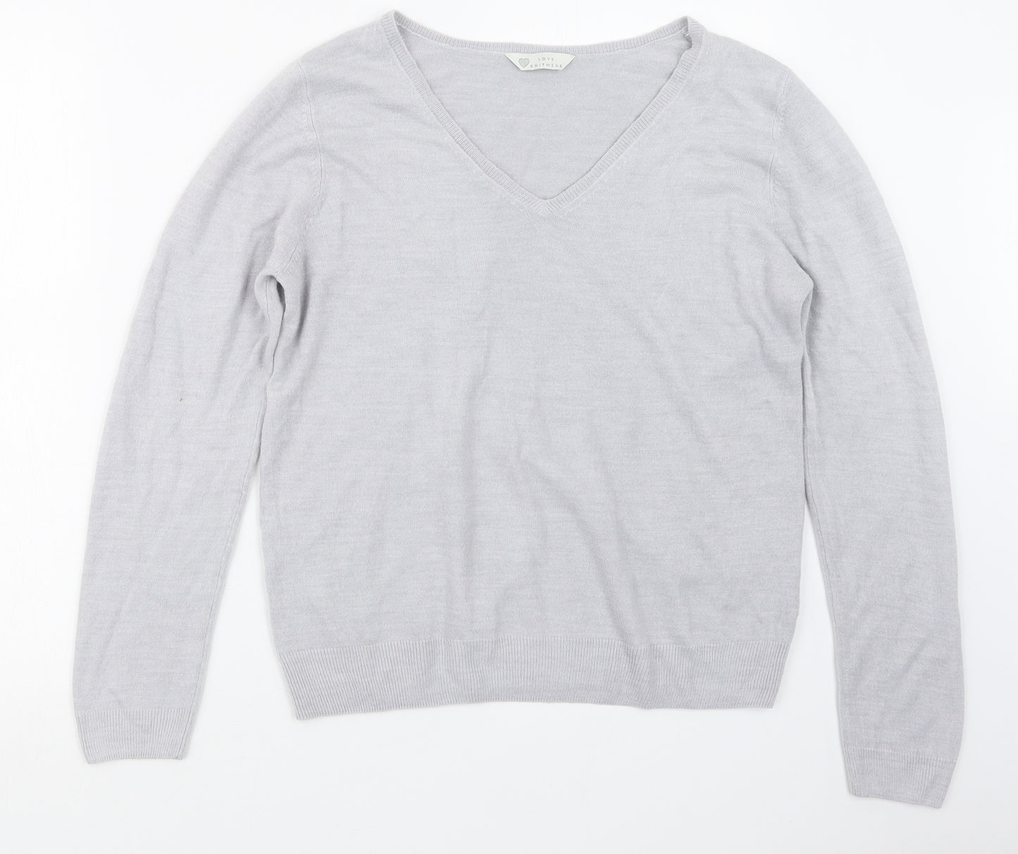 BHS Womens Grey  Knit Pullover Jumper Size 16