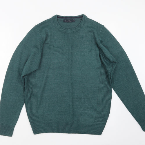 EWM Mens Green  Knit Pullover Jumper Size S