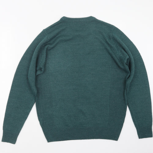 EWM Mens Green  Knit Pullover Jumper Size S