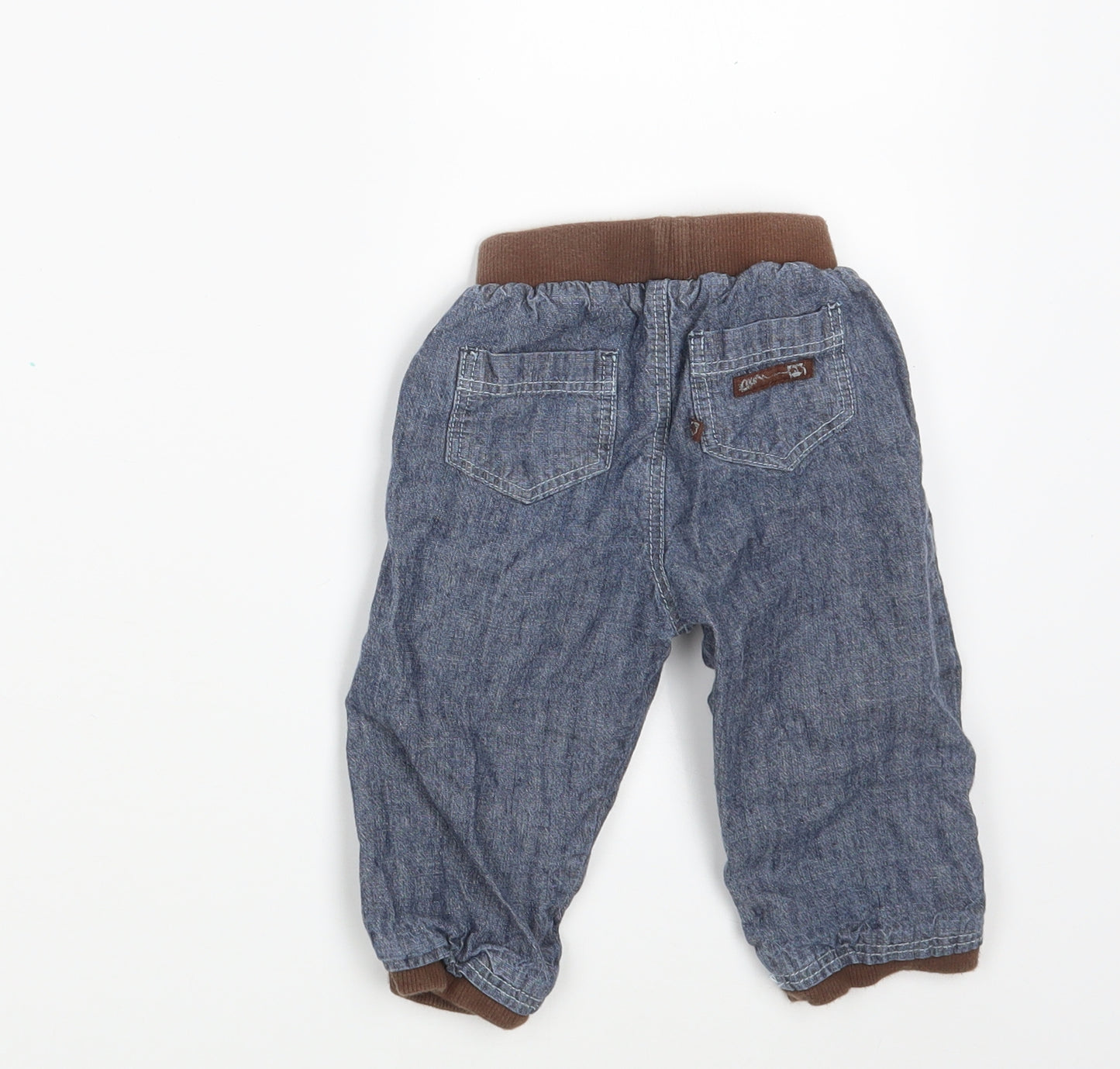 TU Boys Blue   Jogger Trousers Size 9-12 Months  - Waist 15in; Inside  leg 9in