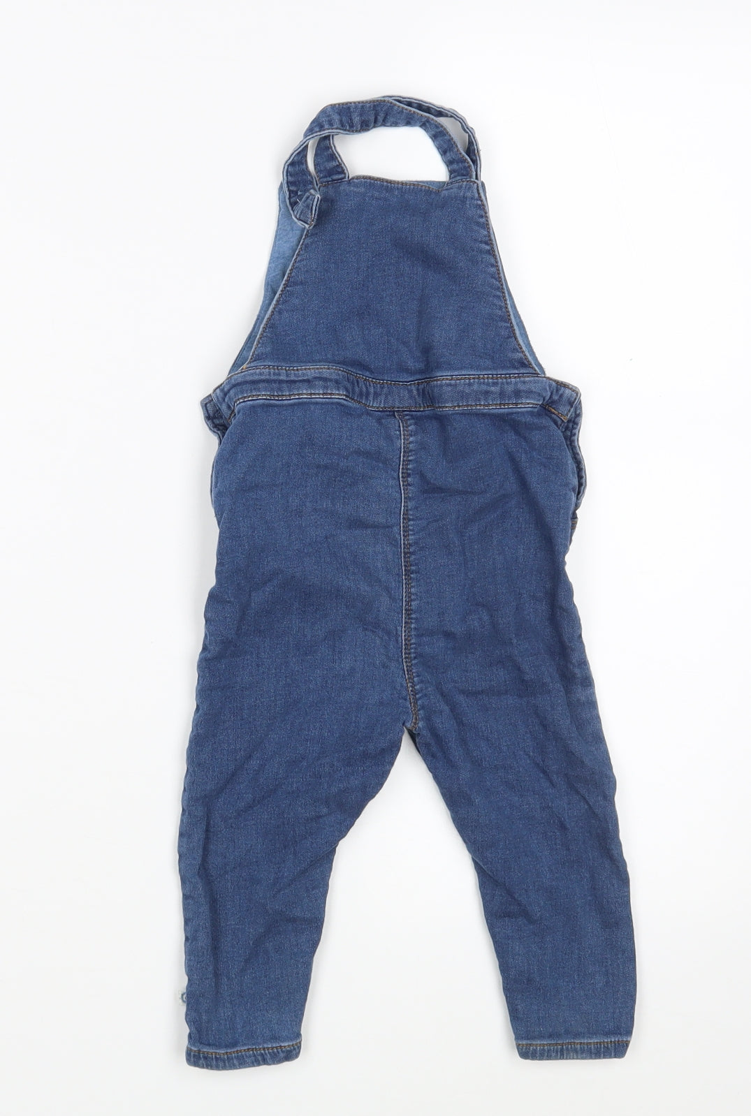 NEXT Girls Blue  Denim Pinafore/Dungaree Dress  Size 12-18 Months