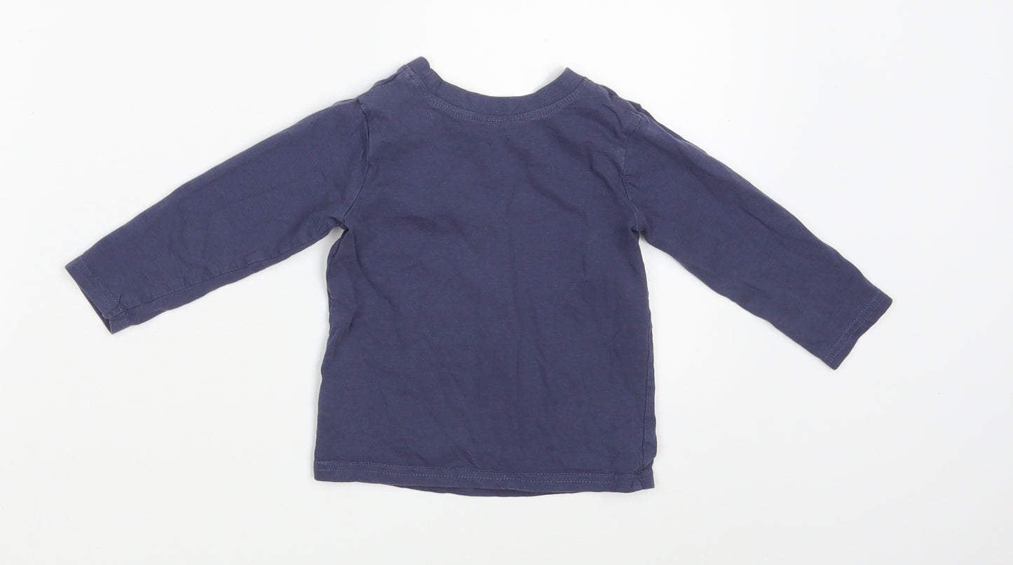 George Boys Blue   Basic T-Shirt Size 9-12 Months