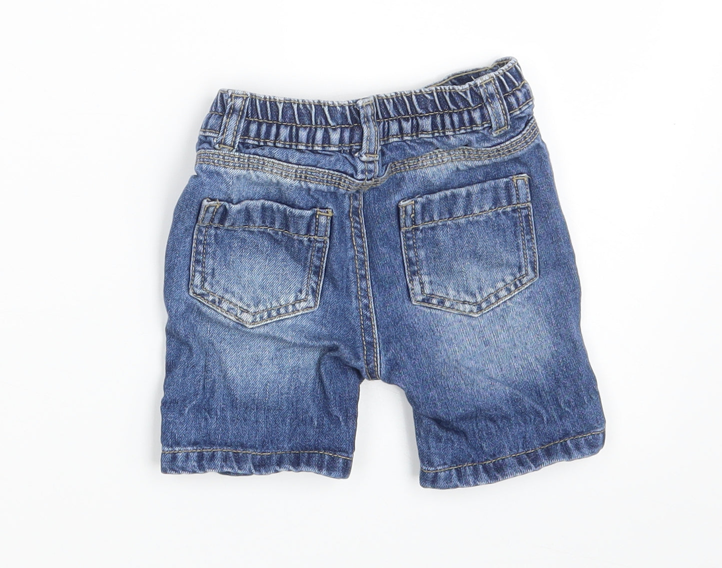 Manataray Baby Blue  Denim Sweatpants Trousers Size 6-9 Months  - Waist 16in; Inside  leg 3in