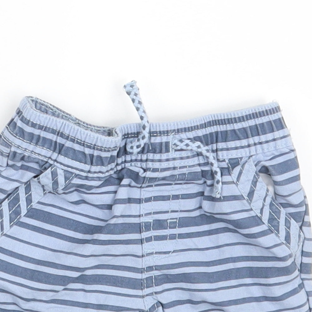 Priamrk Baby Blue Striped  Sweatpants Trousers Size 6-9 Months  - Waist 16in; Inside  leg 3in