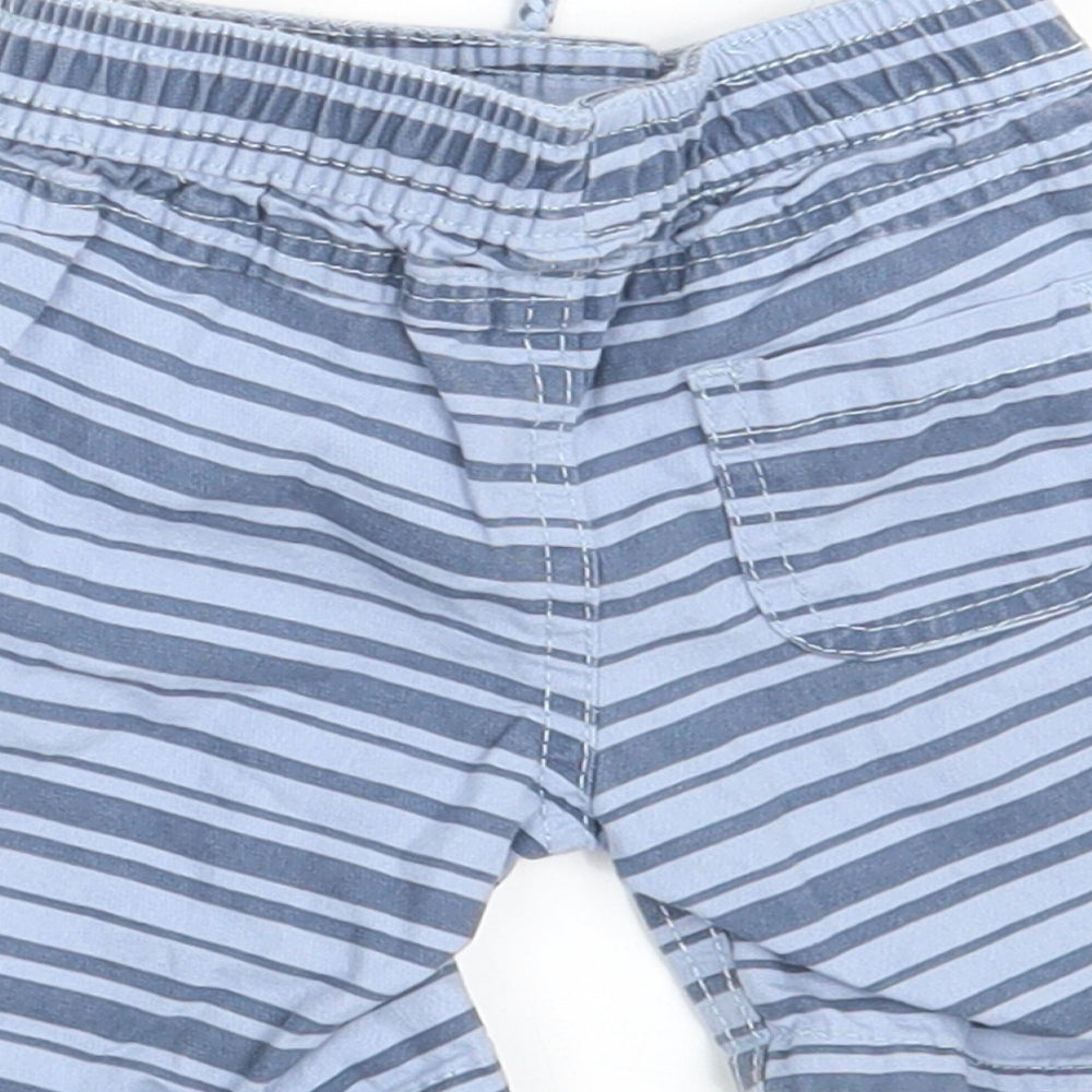 Priamrk Baby Blue Striped  Sweatpants Trousers Size 6-9 Months  - Waist 16in; Inside  leg 3in