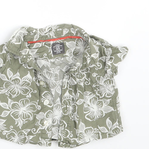 H&M Boys Grey Floral  Basic Button-Up Size 3-6 Months