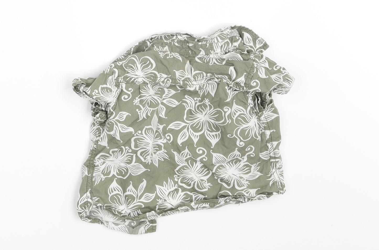H&M Boys Grey Floral  Basic Button-Up Size 3-6 Months