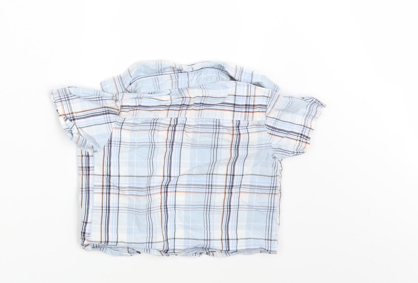 George Boys Blue Check  Basic Button-Up Size 9-12 Months