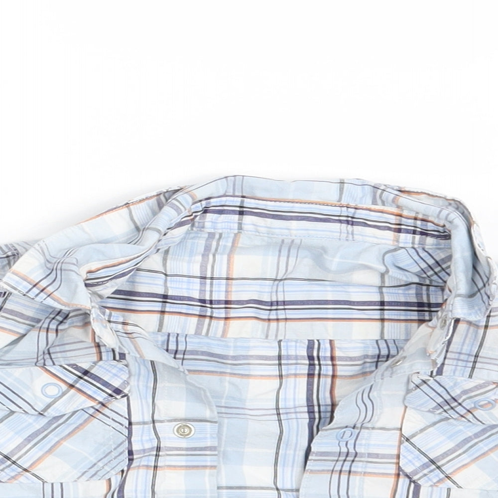 George Boys Blue Check  Basic Button-Up Size 9-12 Months