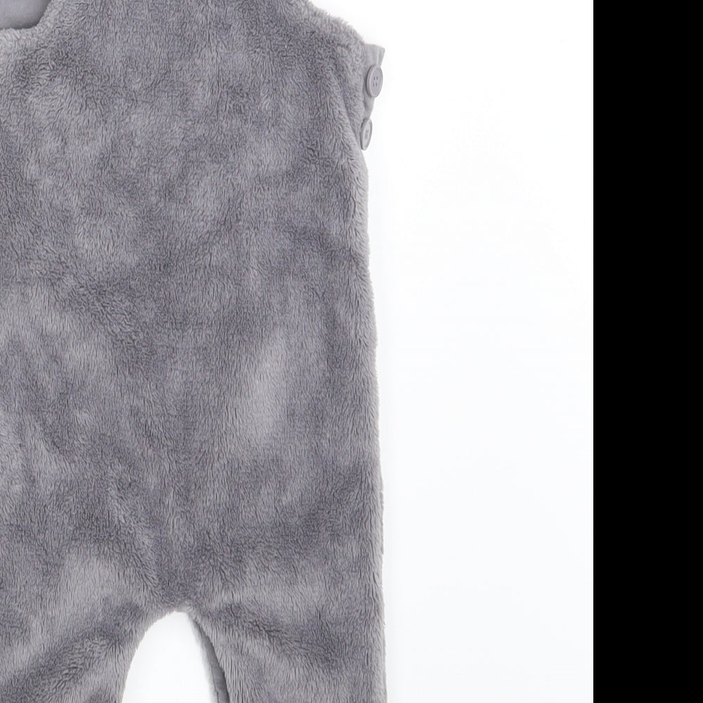 Nutmeg Baby Grey   Pinafore/Dungaree Dress  Size 6-9 Months