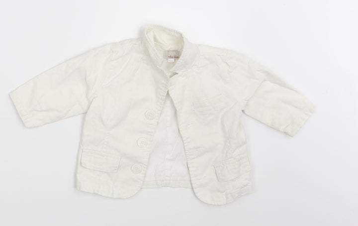 Mila Blue Baby White   Jacket Blazer Size 3-6 Months