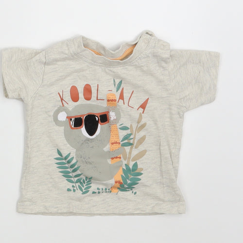 Primark Baby Beige   Basic T-Shirt Size 6-9 Months  - Kool-ala