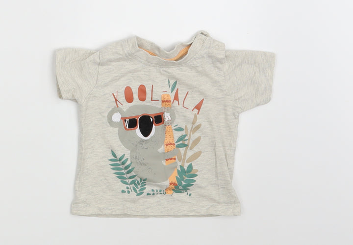 Primark Baby Beige   Basic T-Shirt Size 6-9 Months  - Kool-ala