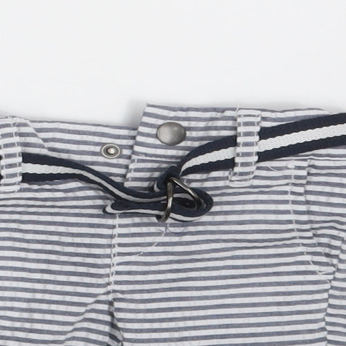 Denim Co.  Baby White Striped  Sweatpants Trousers Size 6-9 Months  - Waist 18in; Inside  leg 4in