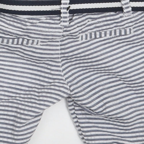 Denim Co.  Baby White Striped  Sweatpants Trousers Size 6-9 Months  - Waist 18in; Inside  leg 4in