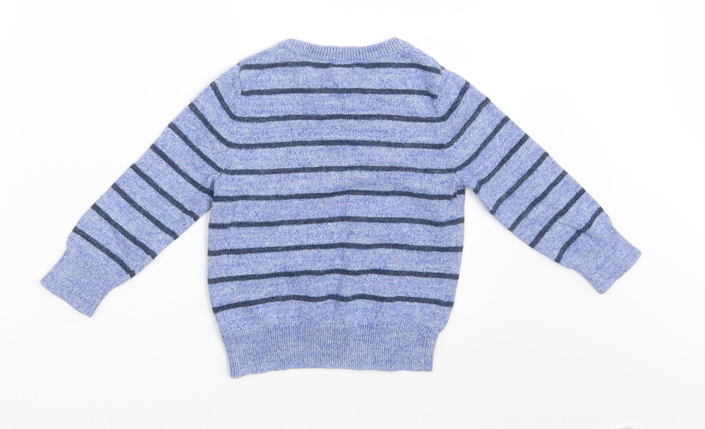 Baby GAP Boys Blue Striped  Pullover Jumper Size 24 Months