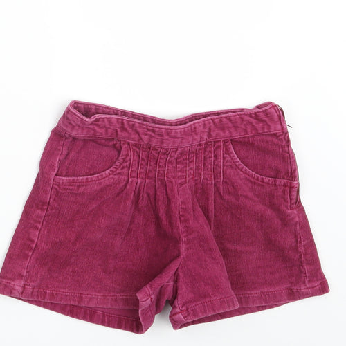 Okaidi Girls Pink  Corduroy Hot Pants Shorts Size 7 Years - Inside Leg 2.5 Inches