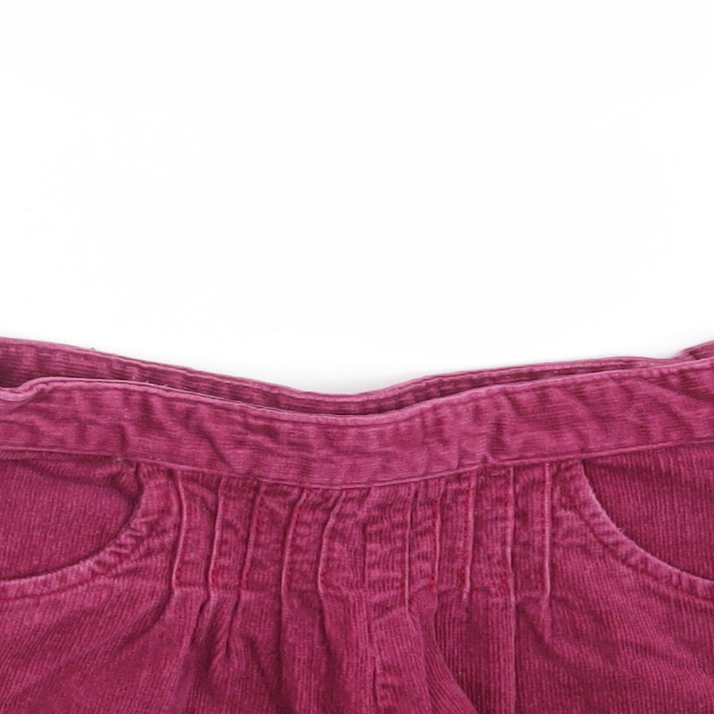 Okaidi Girls Pink  Corduroy Hot Pants Shorts Size 7 Years - Inside Leg 2.5 Inches