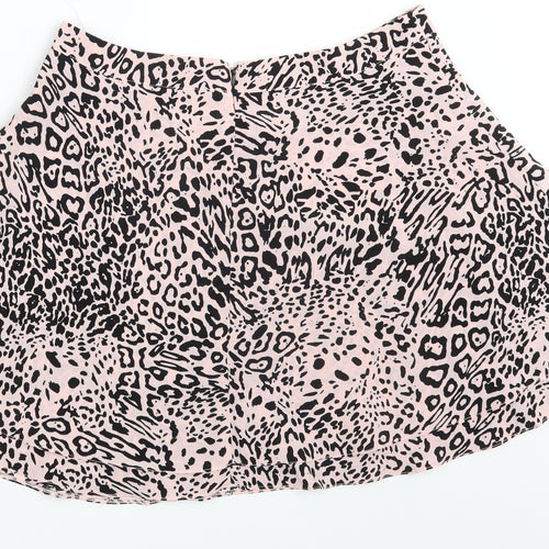 ASOS Womens Pink Animal Print  A-Line Skirt Size 16