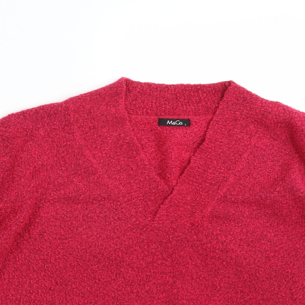 M&C0. Womens Pink   Pullover Jumper Size L
