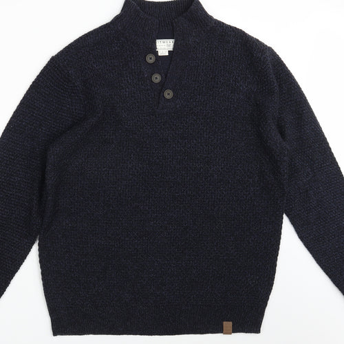 F&F Mens Blue  Knit Pullover Jumper Size XL