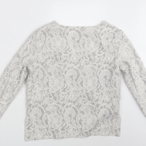 New Look Womens Grey Paisley  Pullover Jumper Size 12