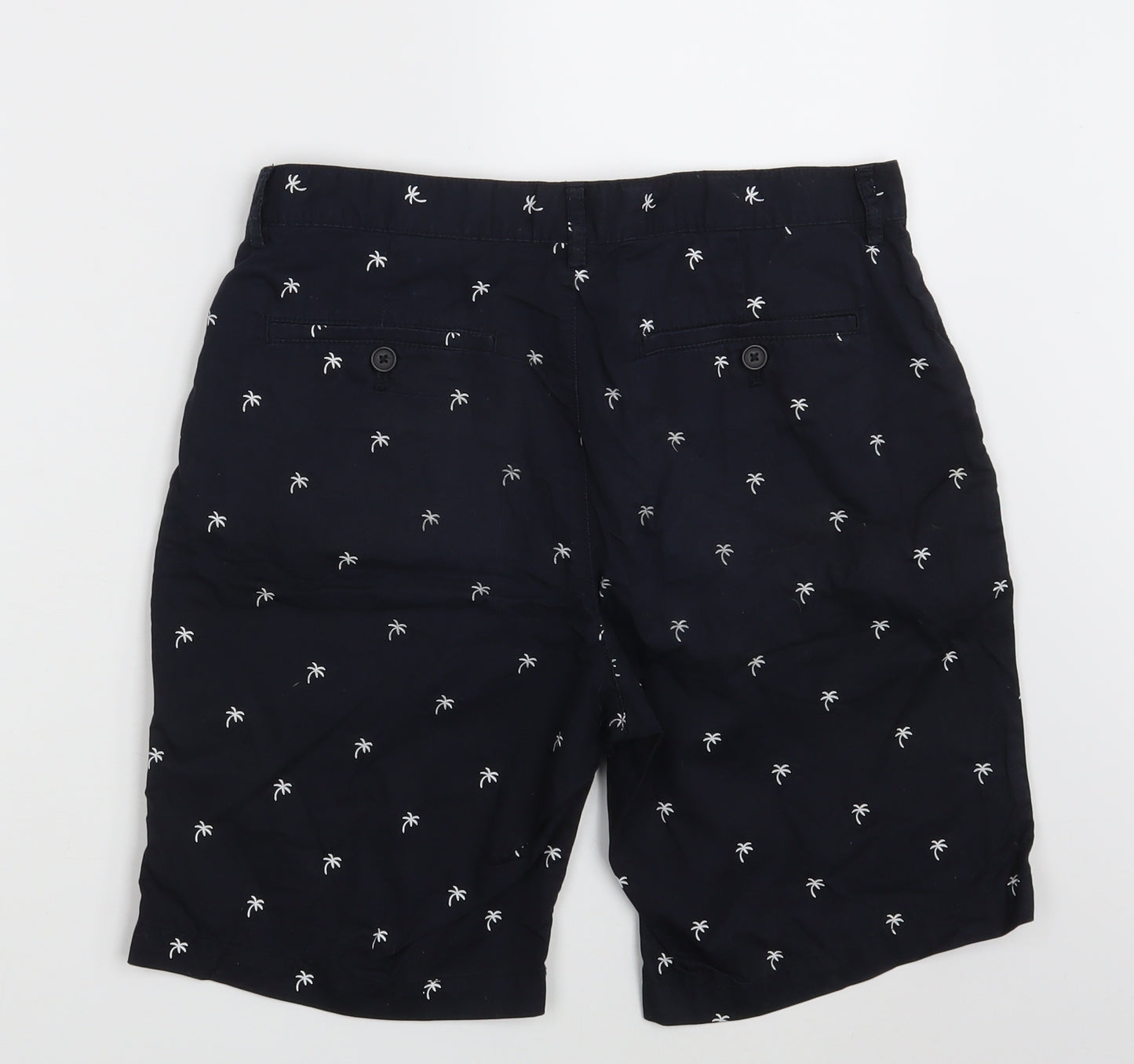 H&M Mens Black Floral  Sweat Shorts Size 32 in