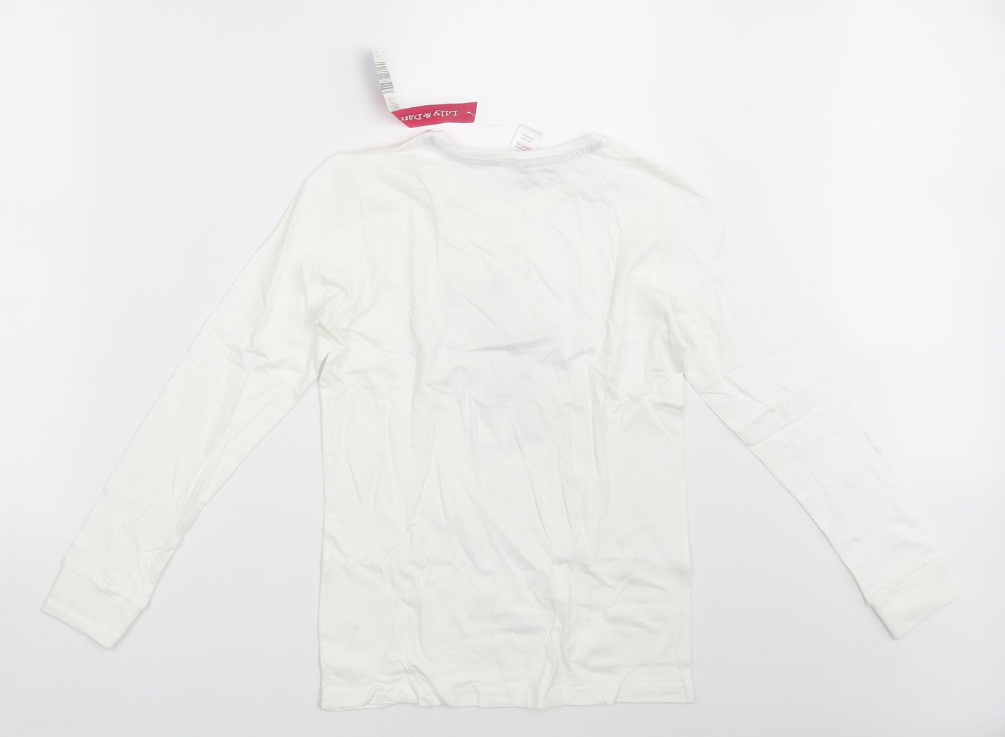 Lily  & Dan Girls White   Top Pyjama Top Size 11-12 Years