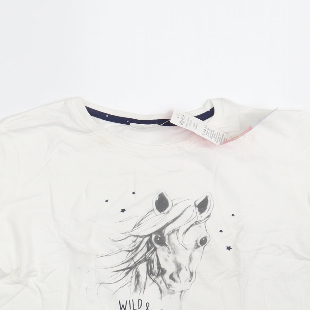 Lily  & Dan Girls White   Top Pyjama Top Size 11-12 Years