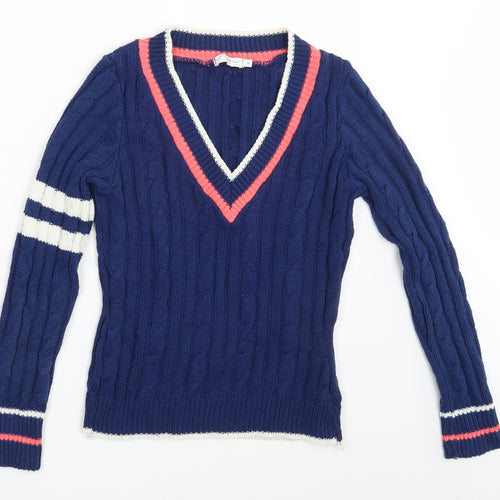 New Look Womens Blue  Knit Pullover Jumper Size 12
