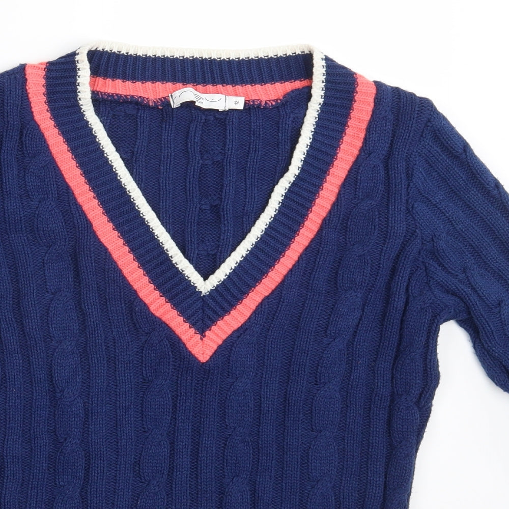 New Look Womens Blue  Knit Pullover Jumper Size 12