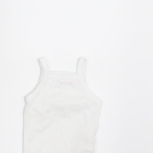 Zara Baby White   Basic Tank Size 0-3 Months